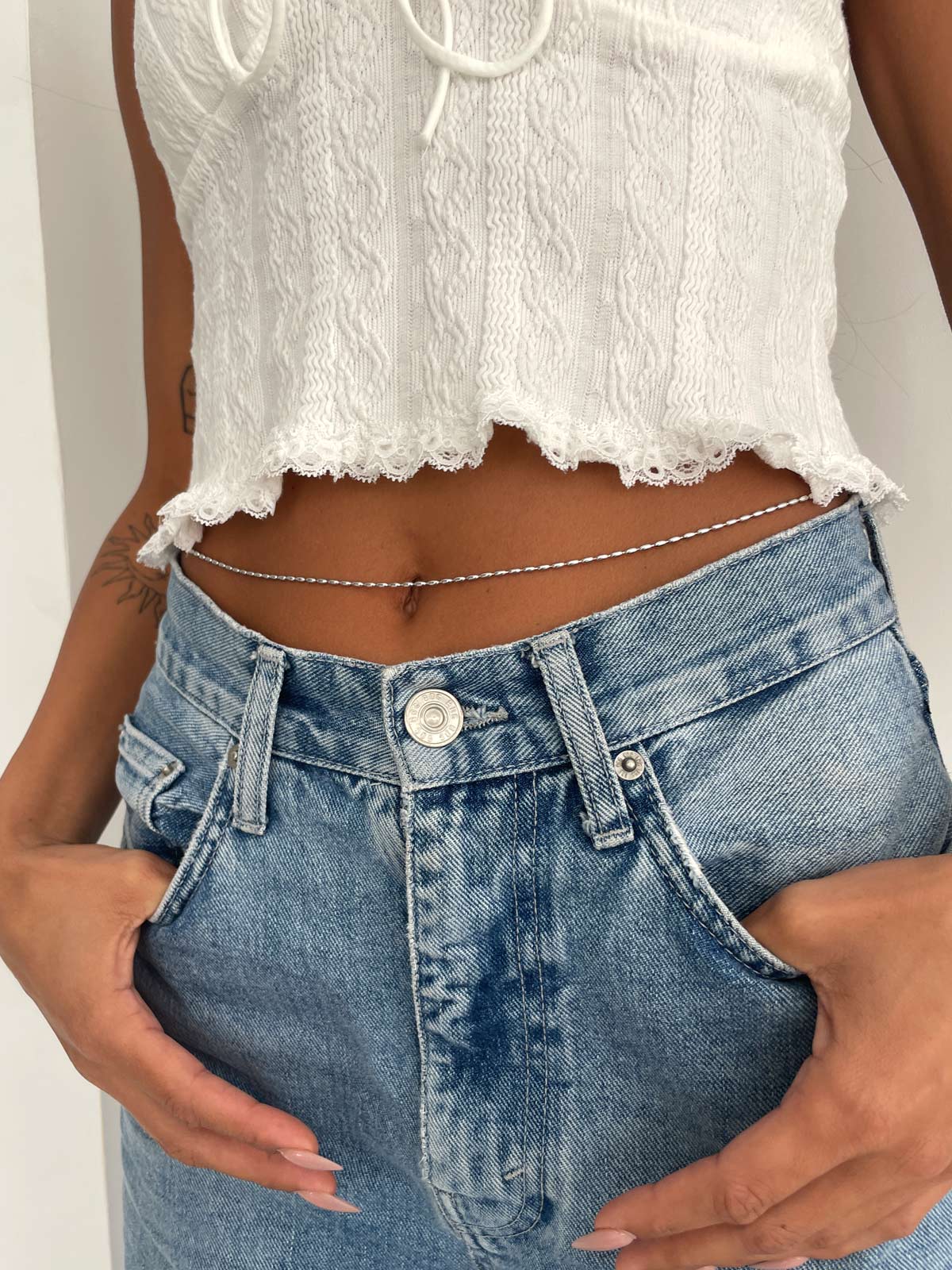 שרשרת חרוזים ארוכים ארוכה + בטן