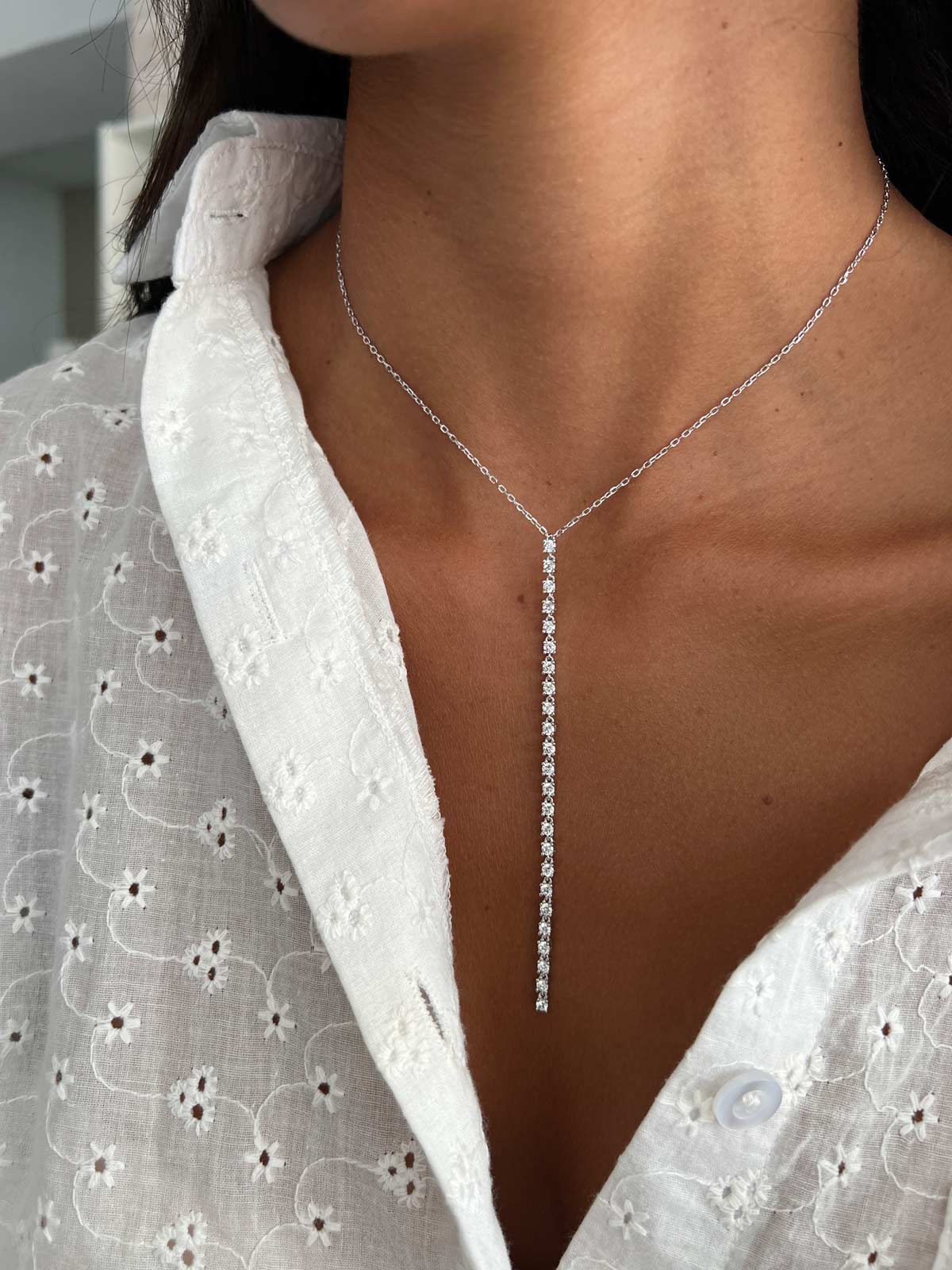 שרשרת עניבה סוליטרים טניס