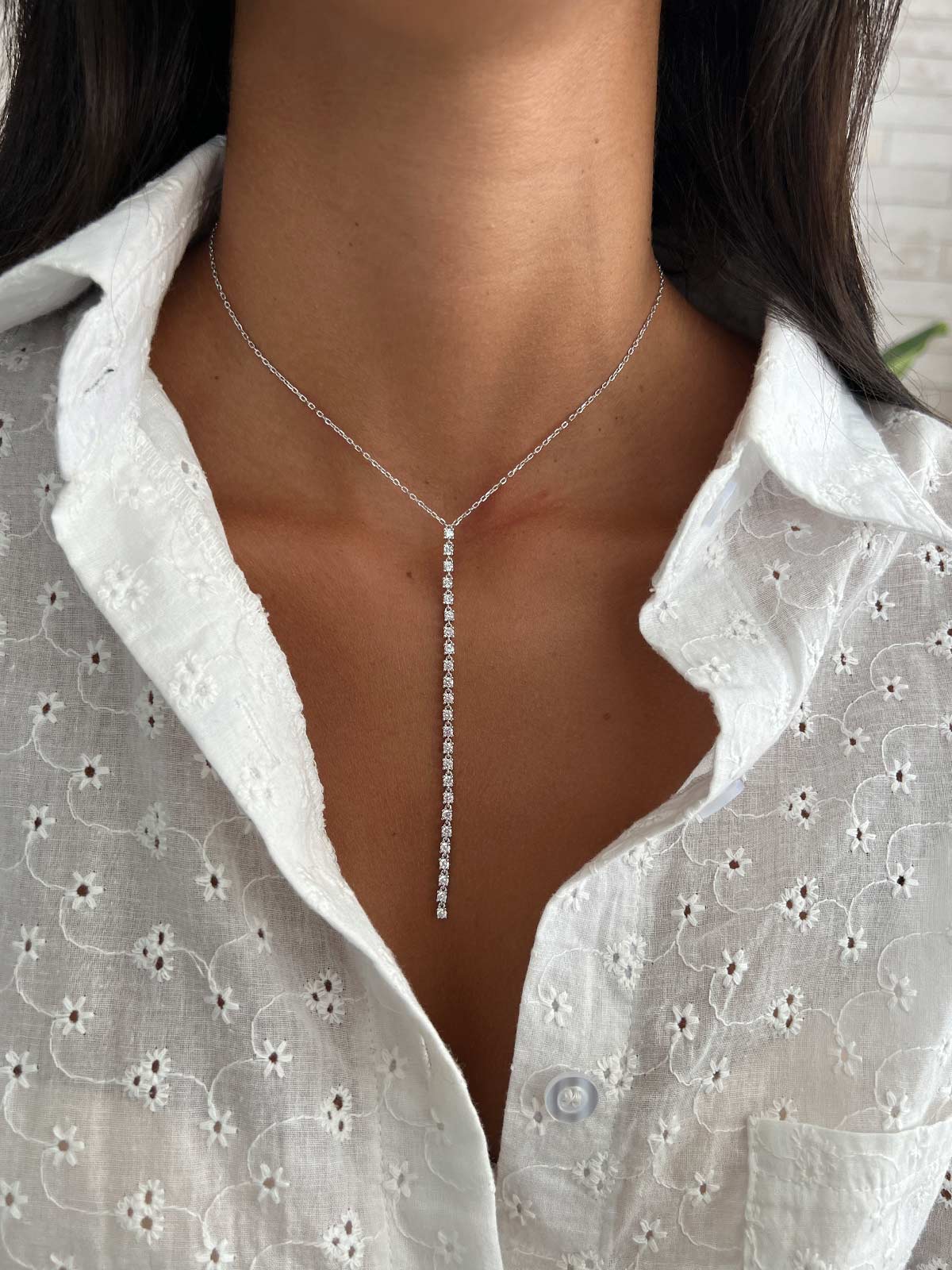 שרשרת עניבה סוליטרים טניס