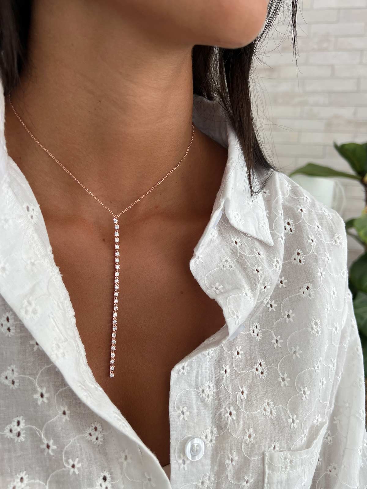 שרשרת עניבה סוליטרים טניס