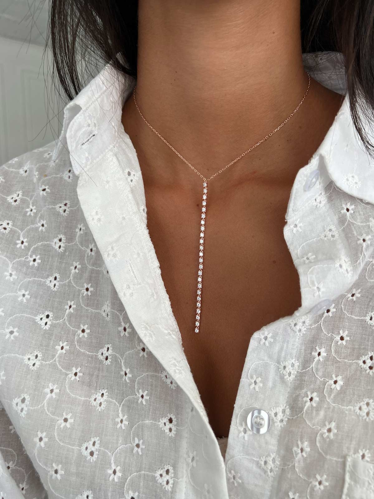 שרשרת עניבה סוליטרים טניס