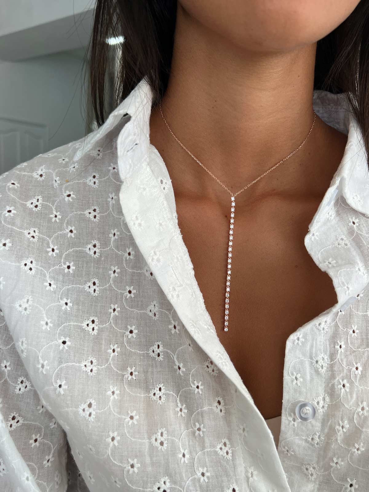 שרשרת עניבה סוליטרים טניס