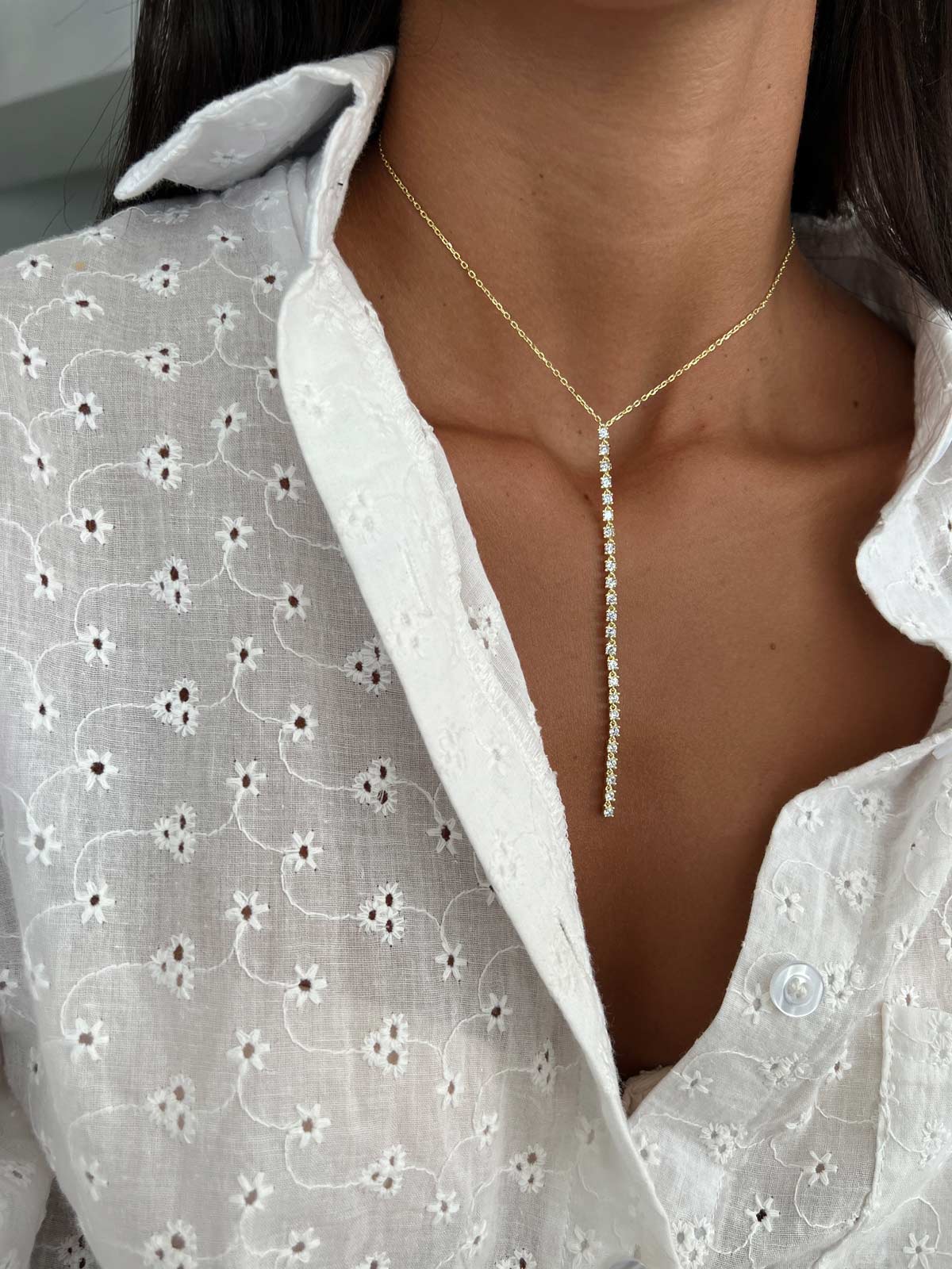 שרשרת עניבה סוליטרים טניס