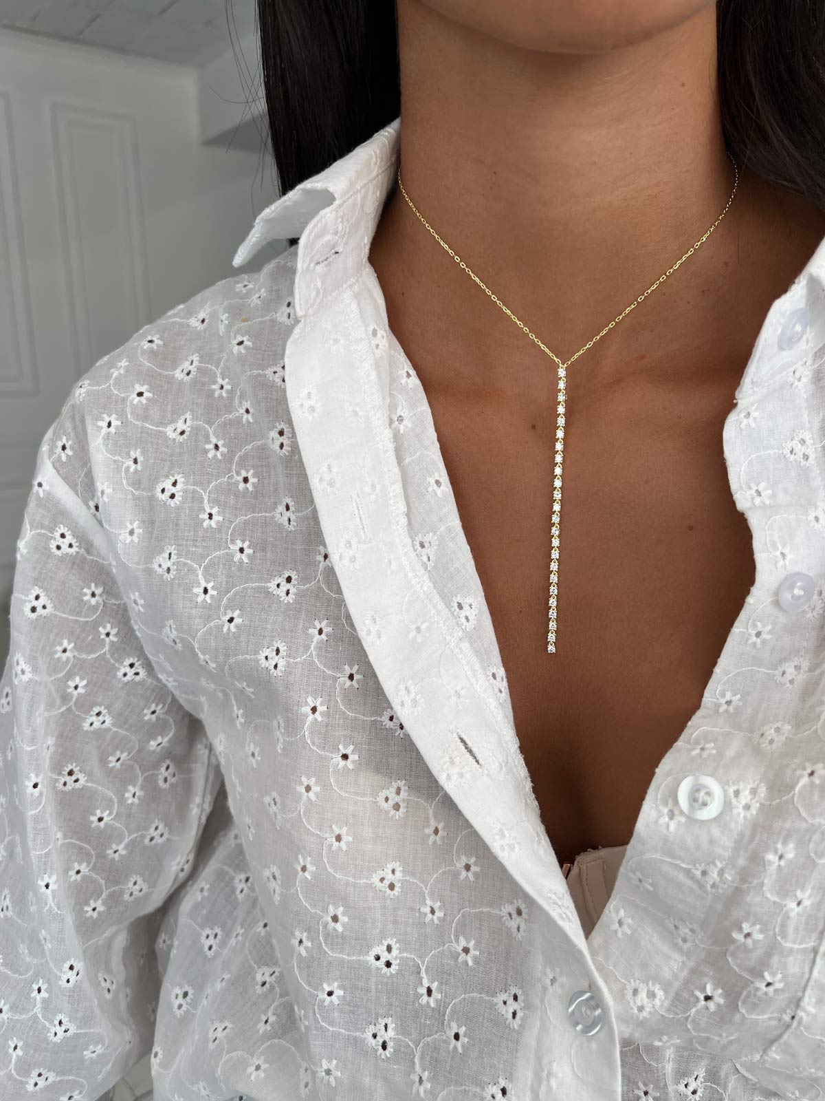 שרשרת עניבה סוליטרים טניס