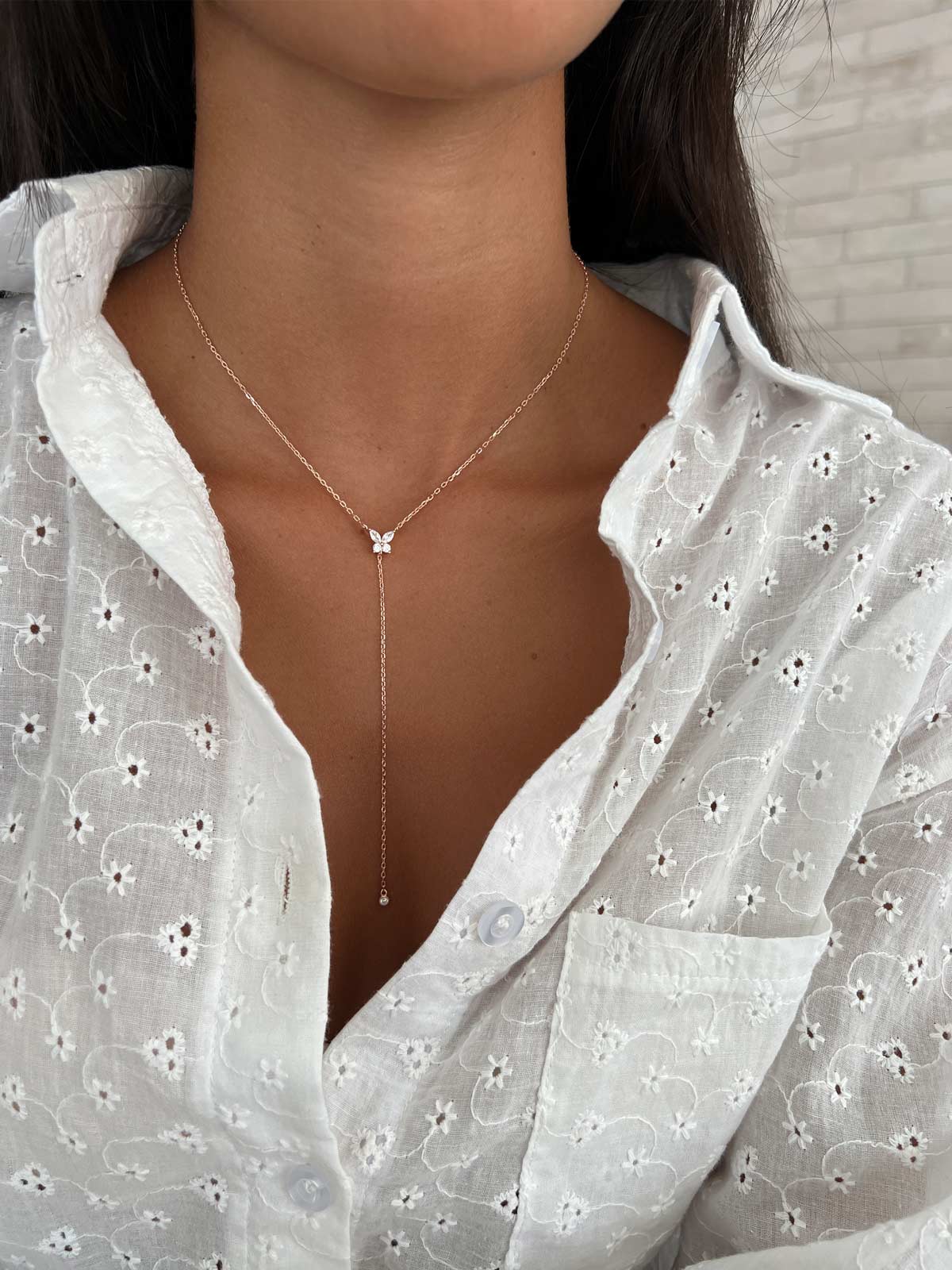 שרשרת עניבה פרפר סוליטרים