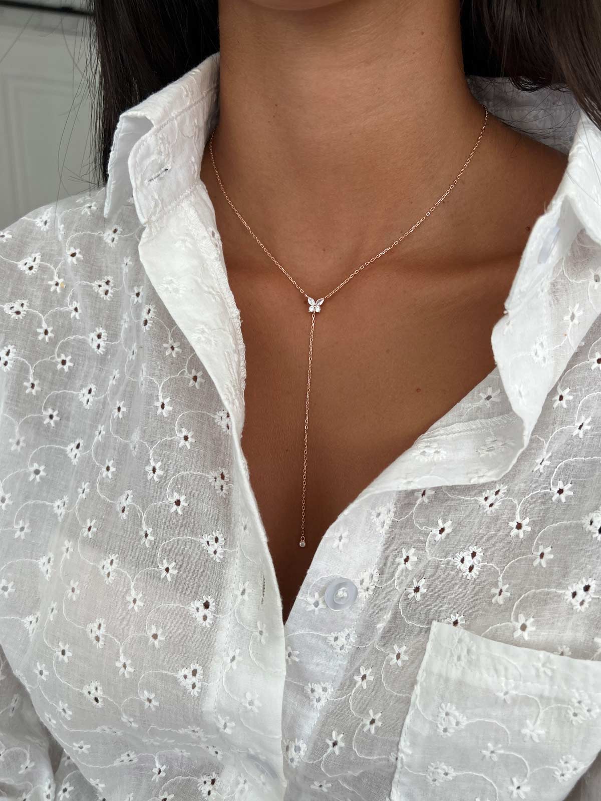 שרשרת עניבה פרפר סוליטרים