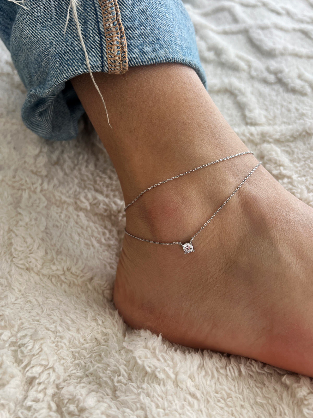 צמיד רגל כפול סוליטר