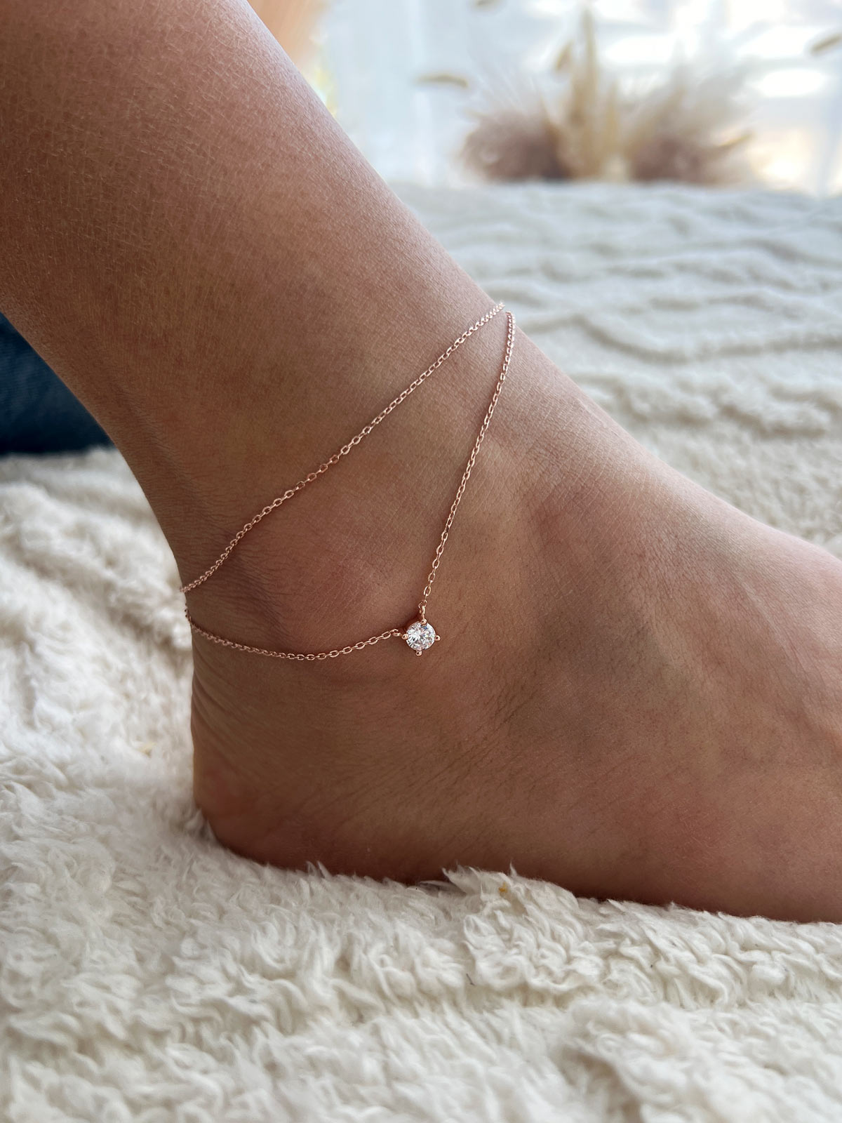 צמיד רגל כפול סוליטר