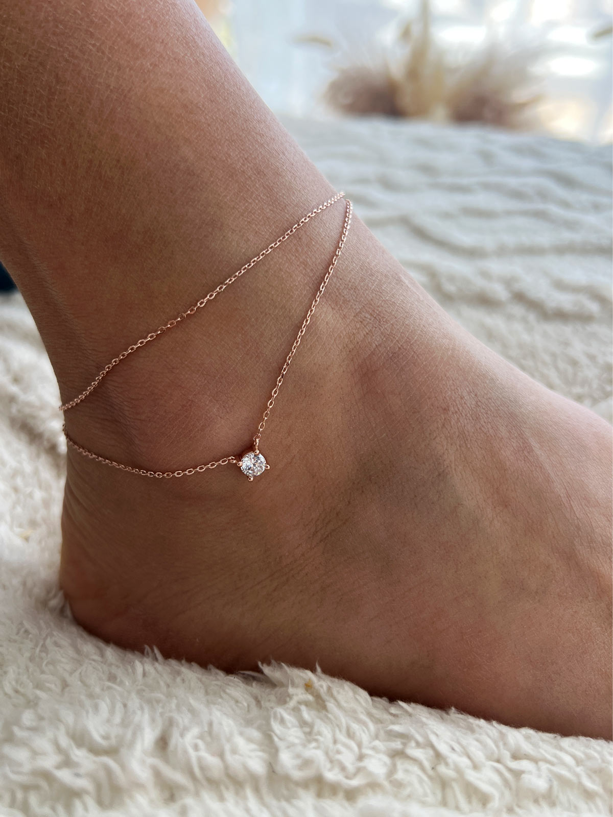 צמיד רגל כפול סוליטר