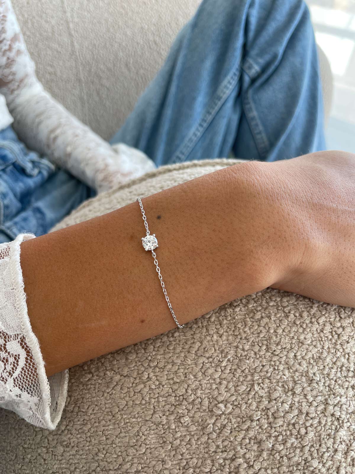 צמיד עדין סוליטר