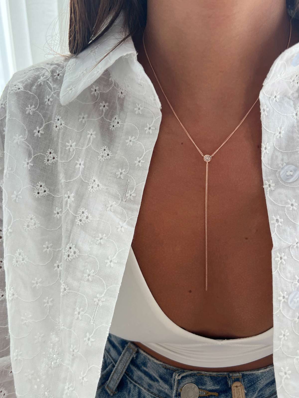 שרשרת עניבה חוליות וסוליטר