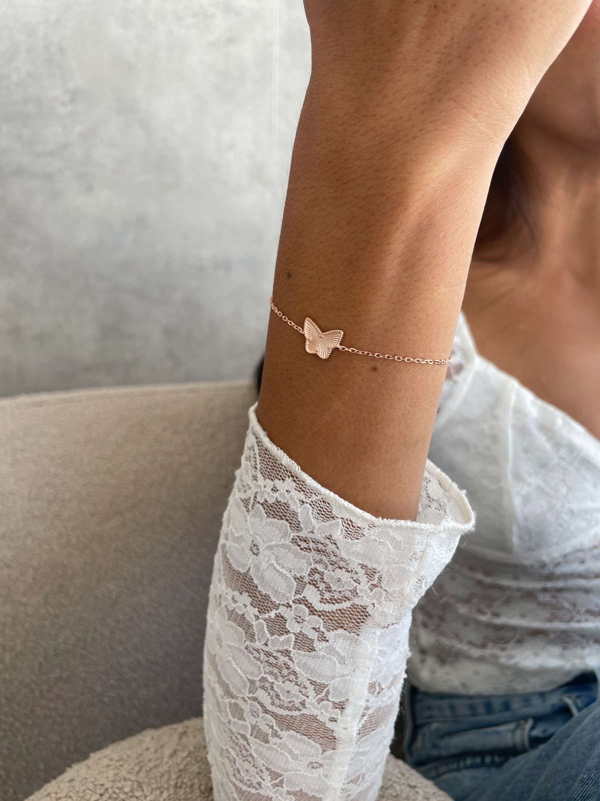 צמיד פרפר חלק בחיתוך לייזר