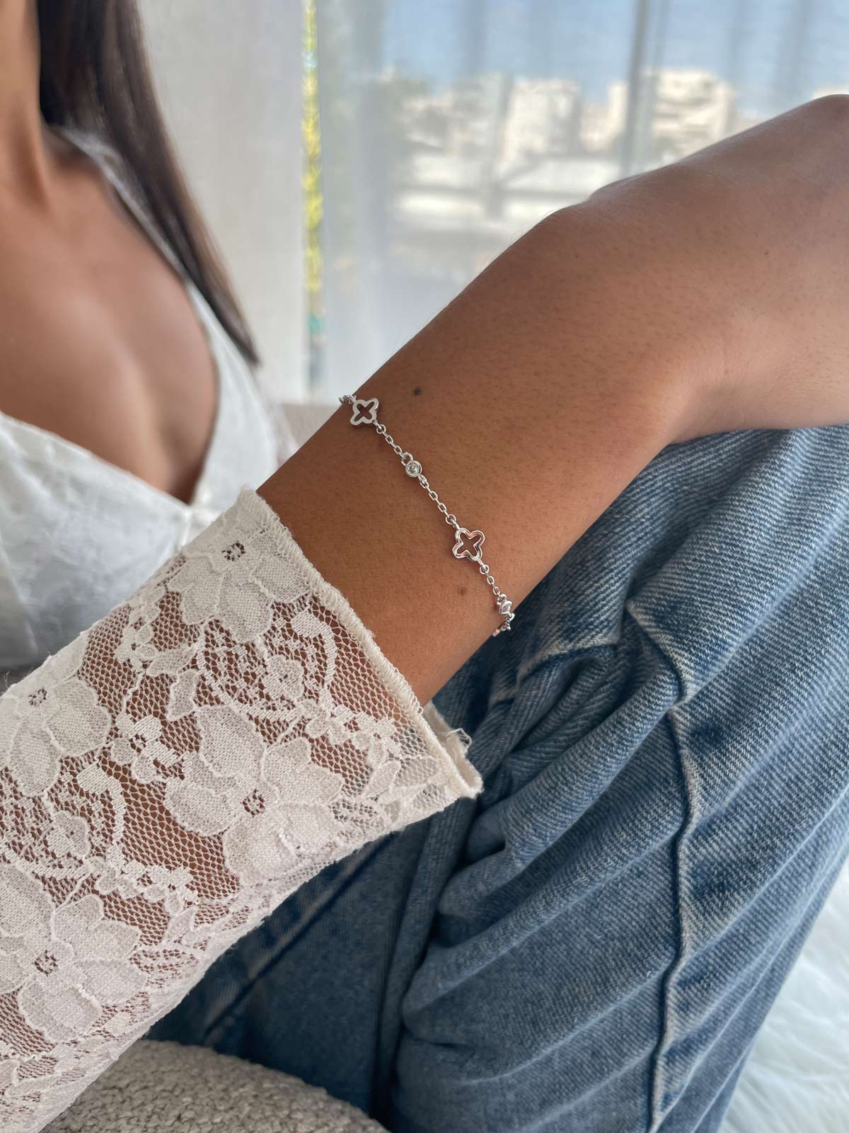 צמיד תלתנים וסוליטרים