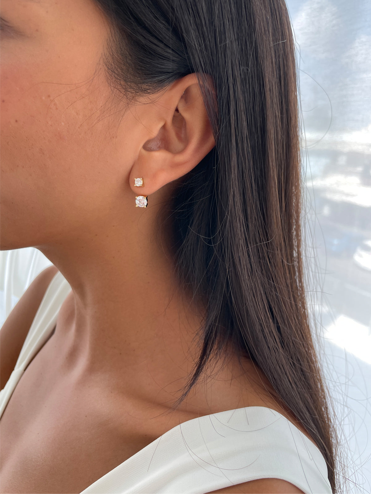 עגילי ג'אקט שני סוליטרים