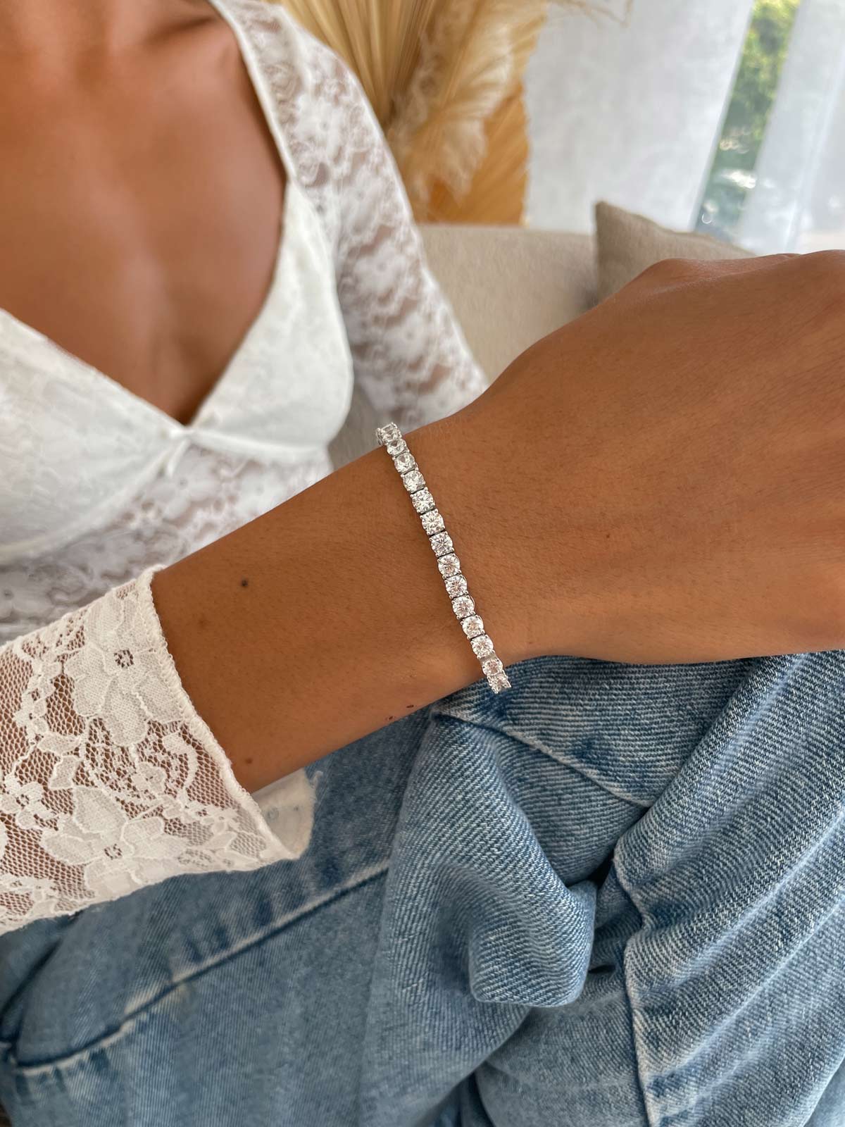 צמיד טניס קלאסי עבה