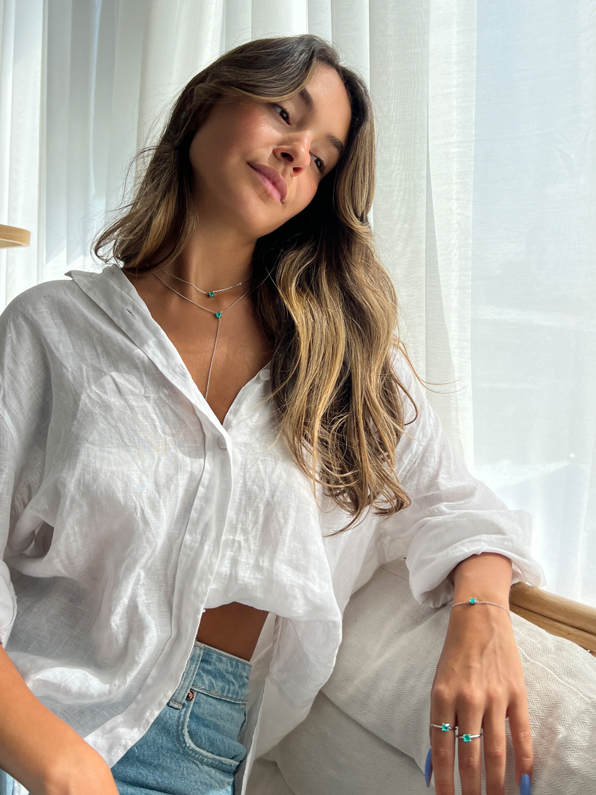 צמיד עדין סוליטר טורקיז