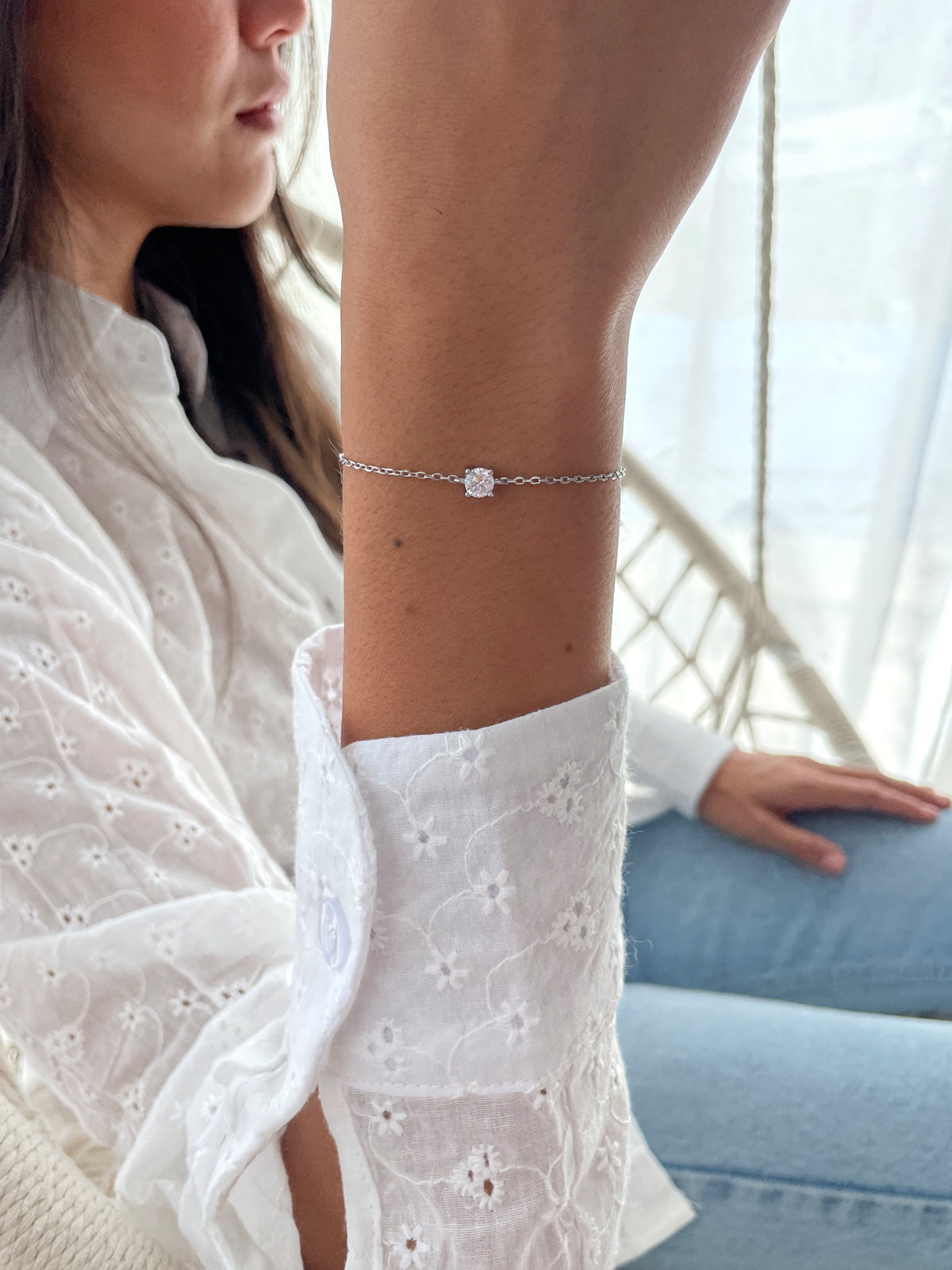 צמיד עדין סוליטר