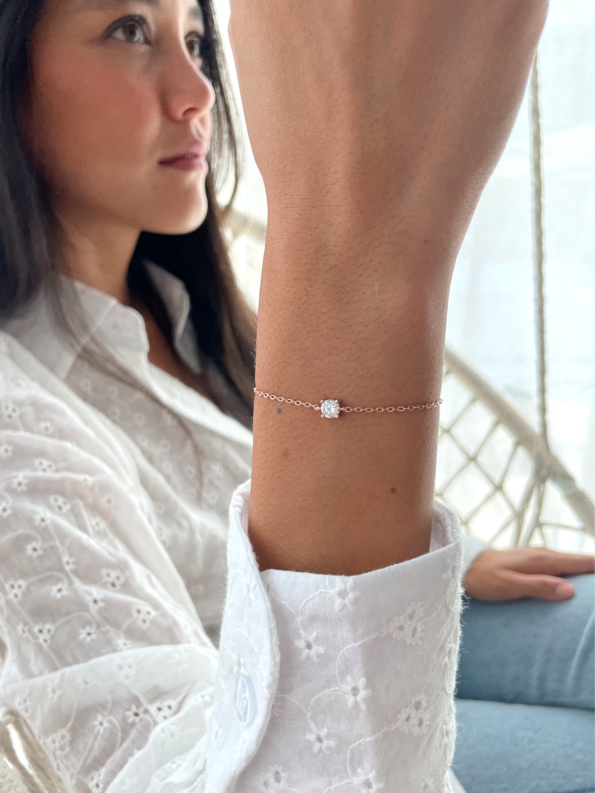 צמיד עדין סוליטר