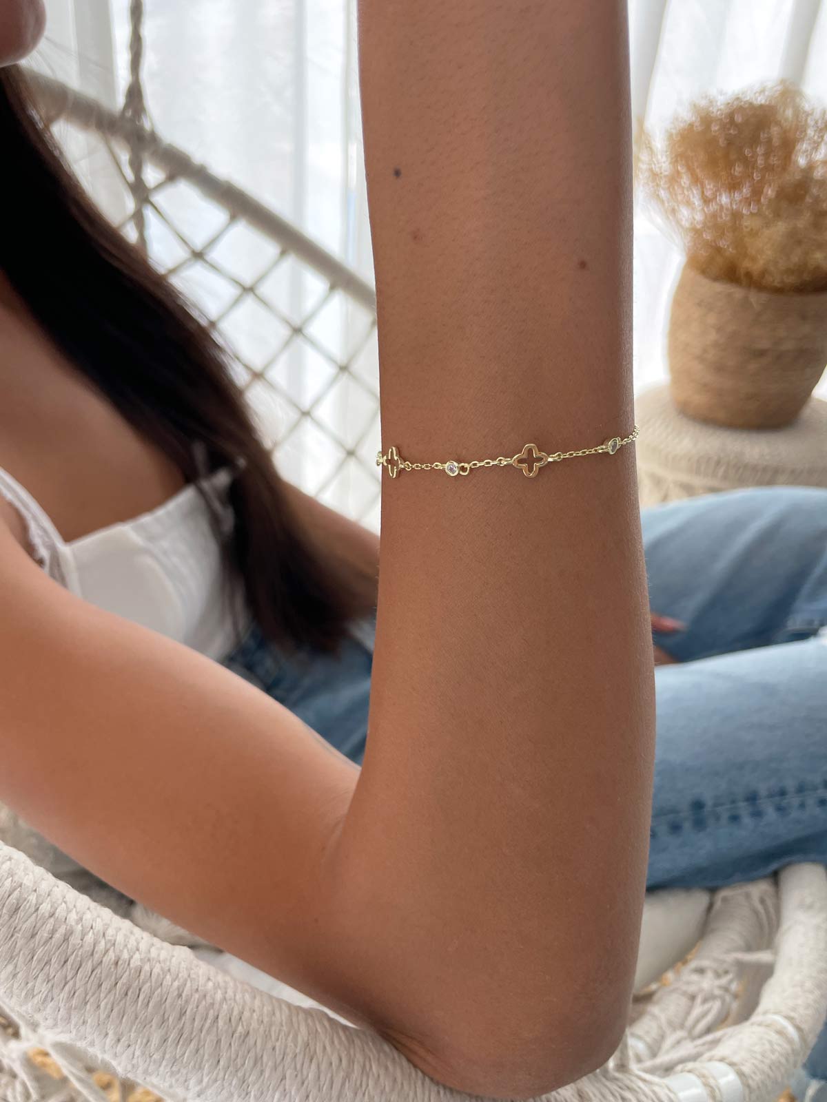 צמיד תלתנים וסוליטרים