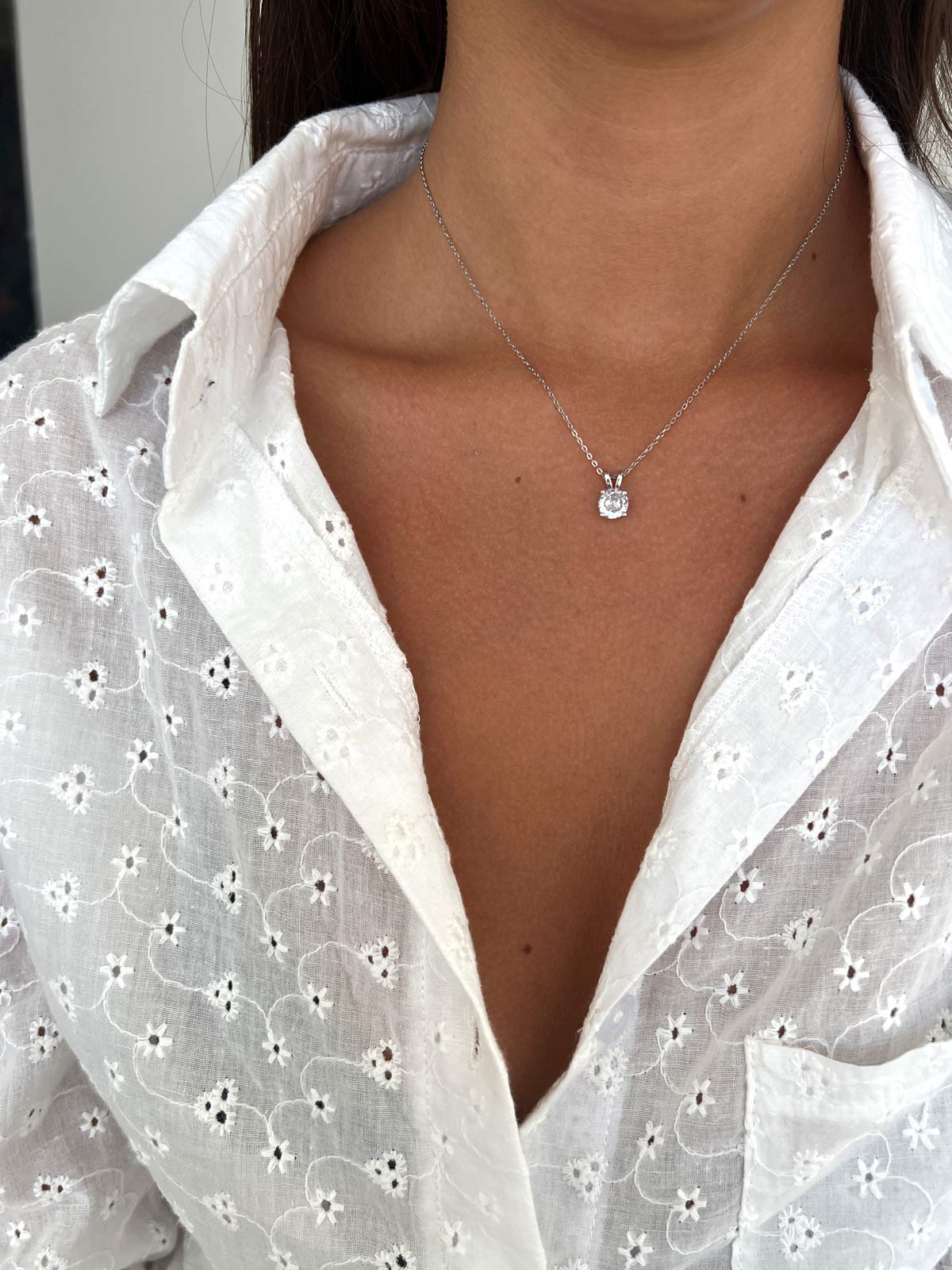 שרשרת קלאסית סוליטר גדול