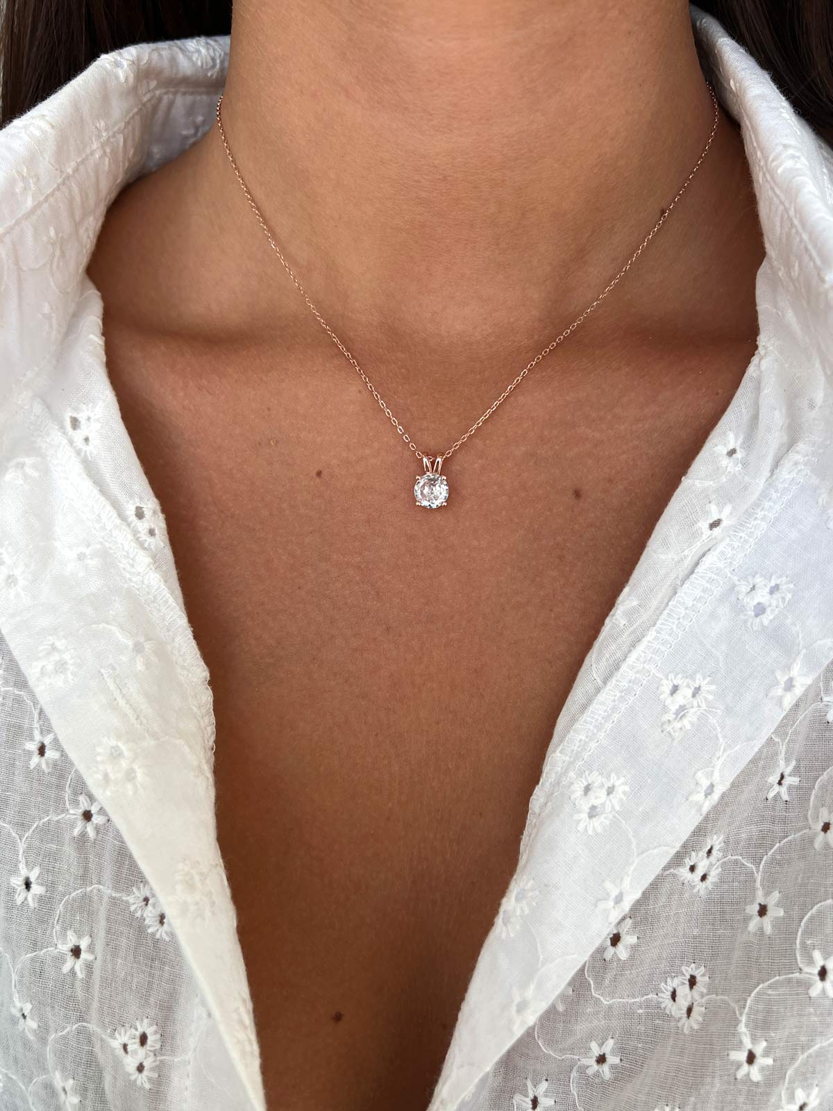 שרשרת קלאסית סוליטר גדול