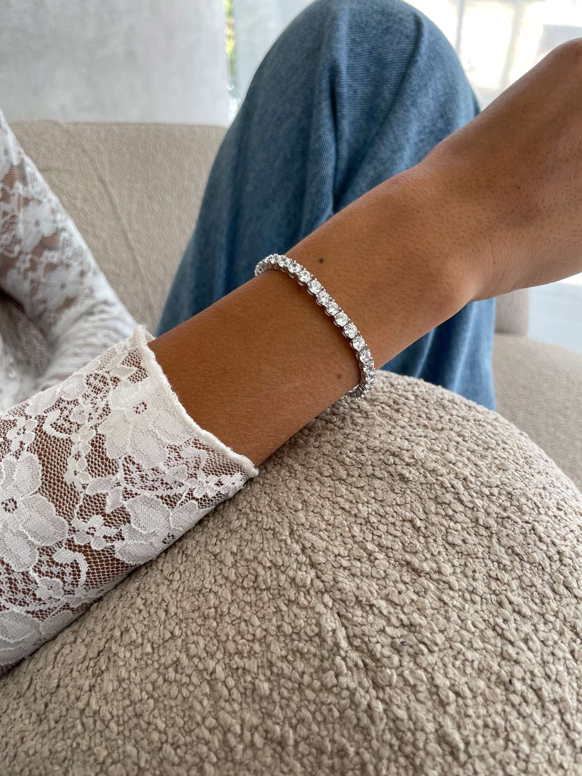 צמיד טניס קלאסי עבה