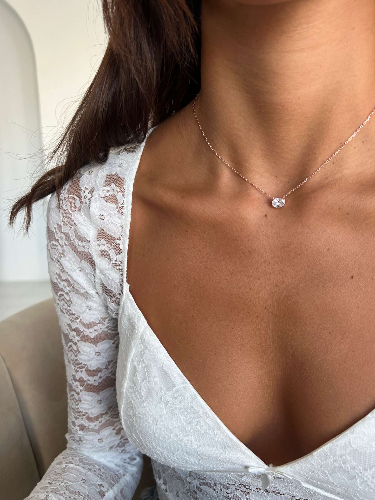 שרשרת צמודה אליפסה קטנה