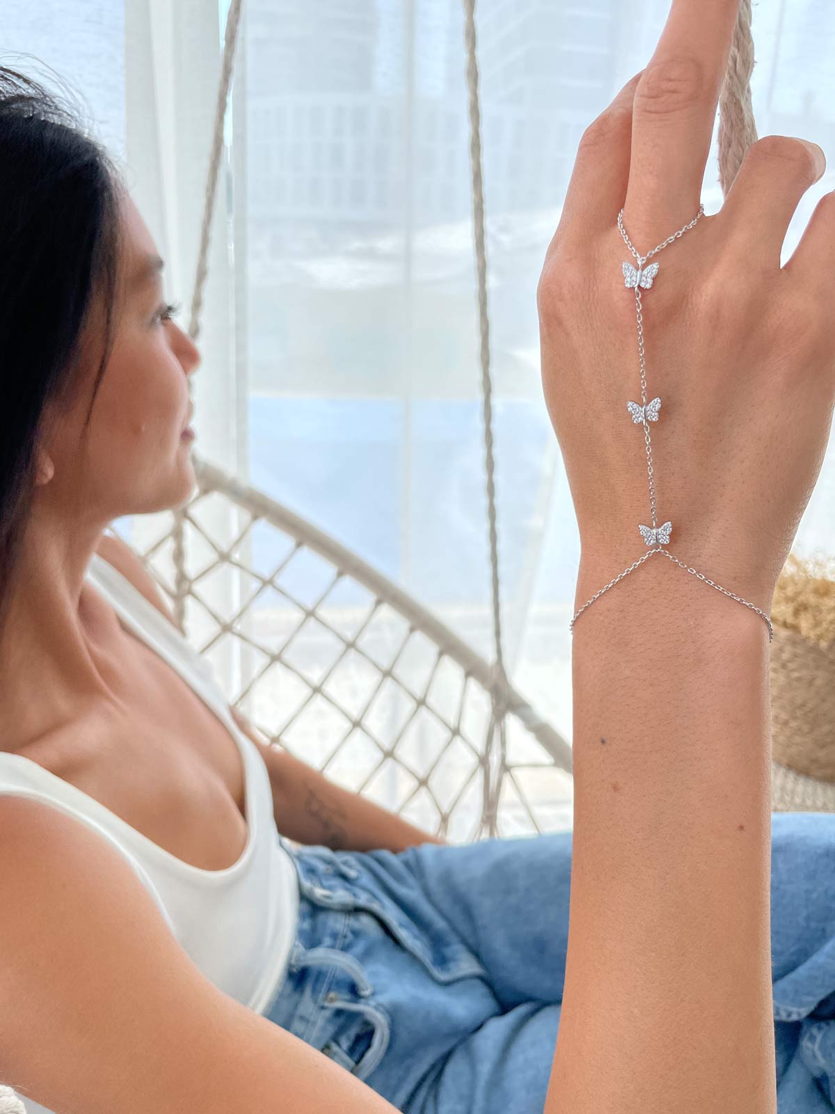 צמיד טבעת פרפרים