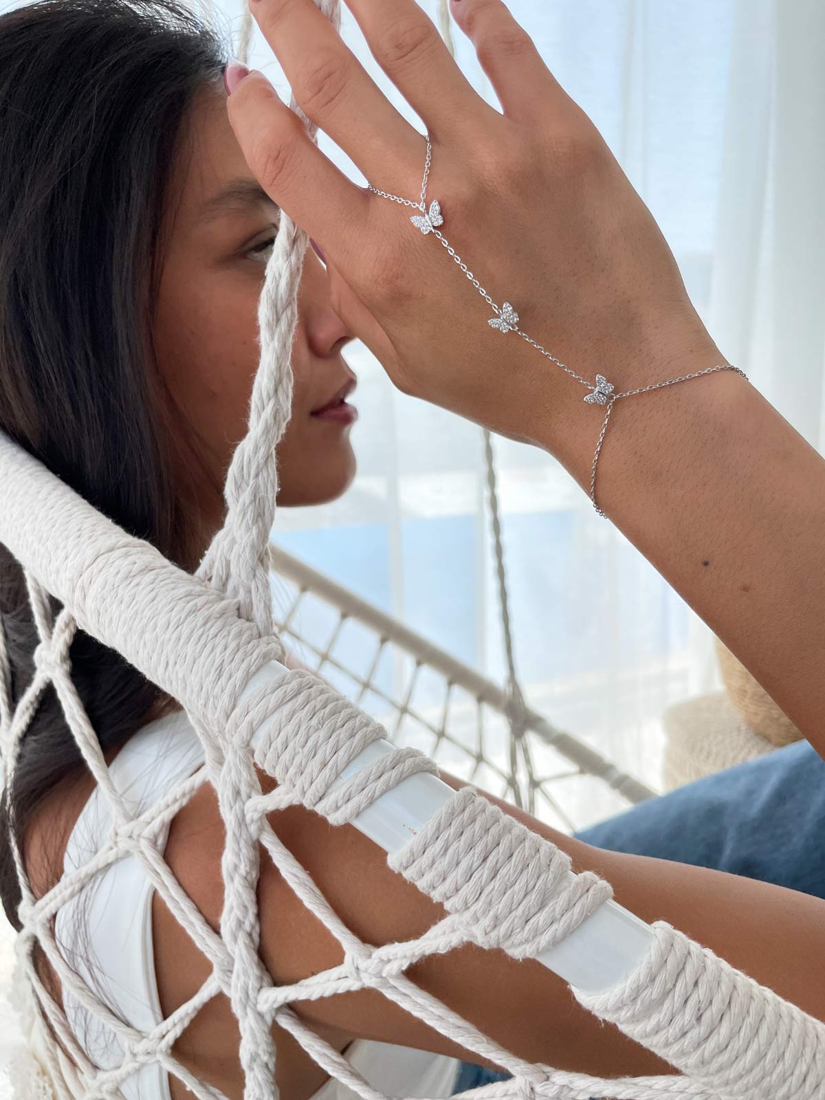 צמיד טבעת פרפרים