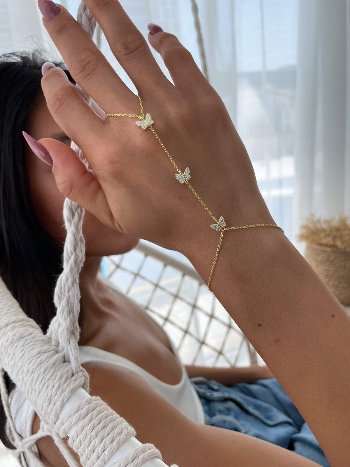 צמיד טבעת פרפרים