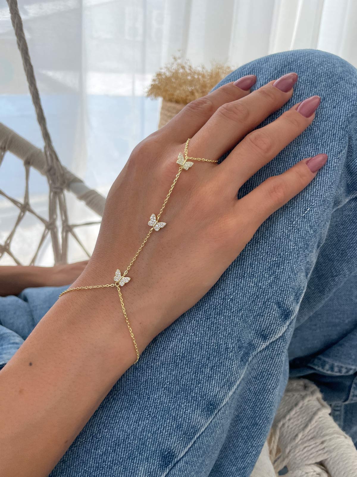 צמיד טבעת פרפרים