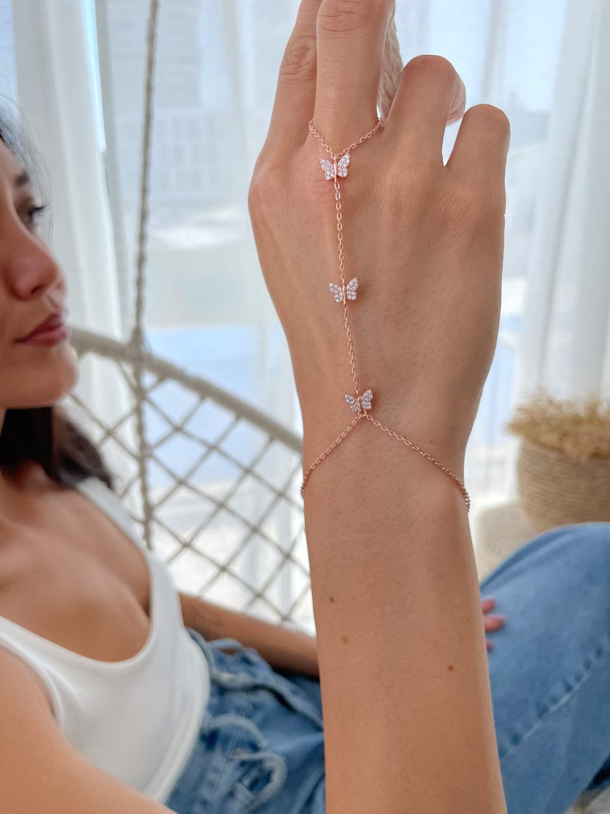 צמיד טבעת פרפרים