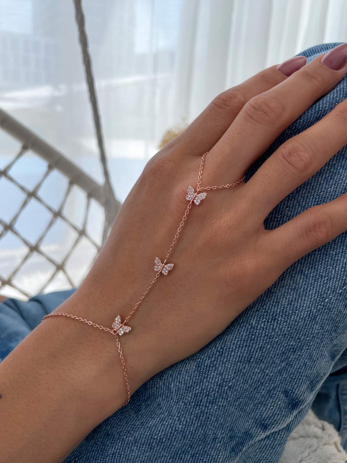 צמיד טבעת פרפרים