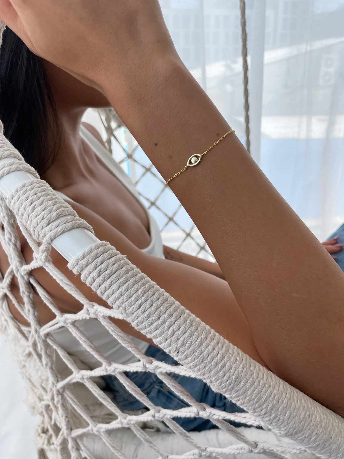 צמיד עדין עין חלקה