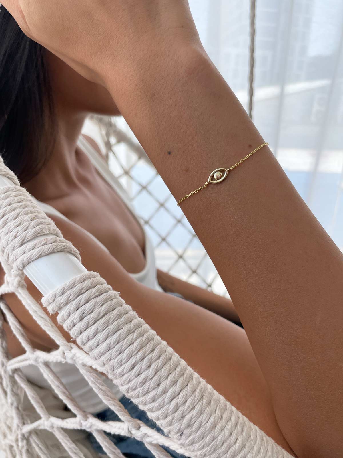 צמיד עדין עין חלקה