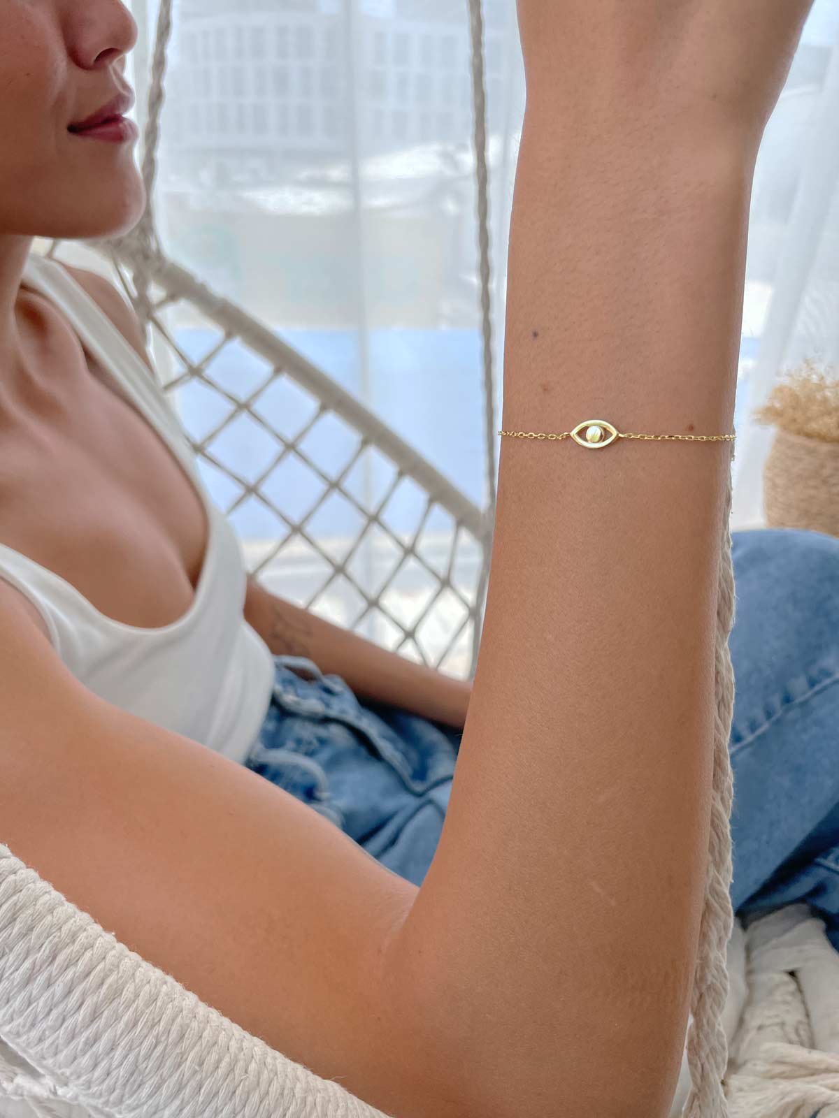 צמיד עדין עין חלקה