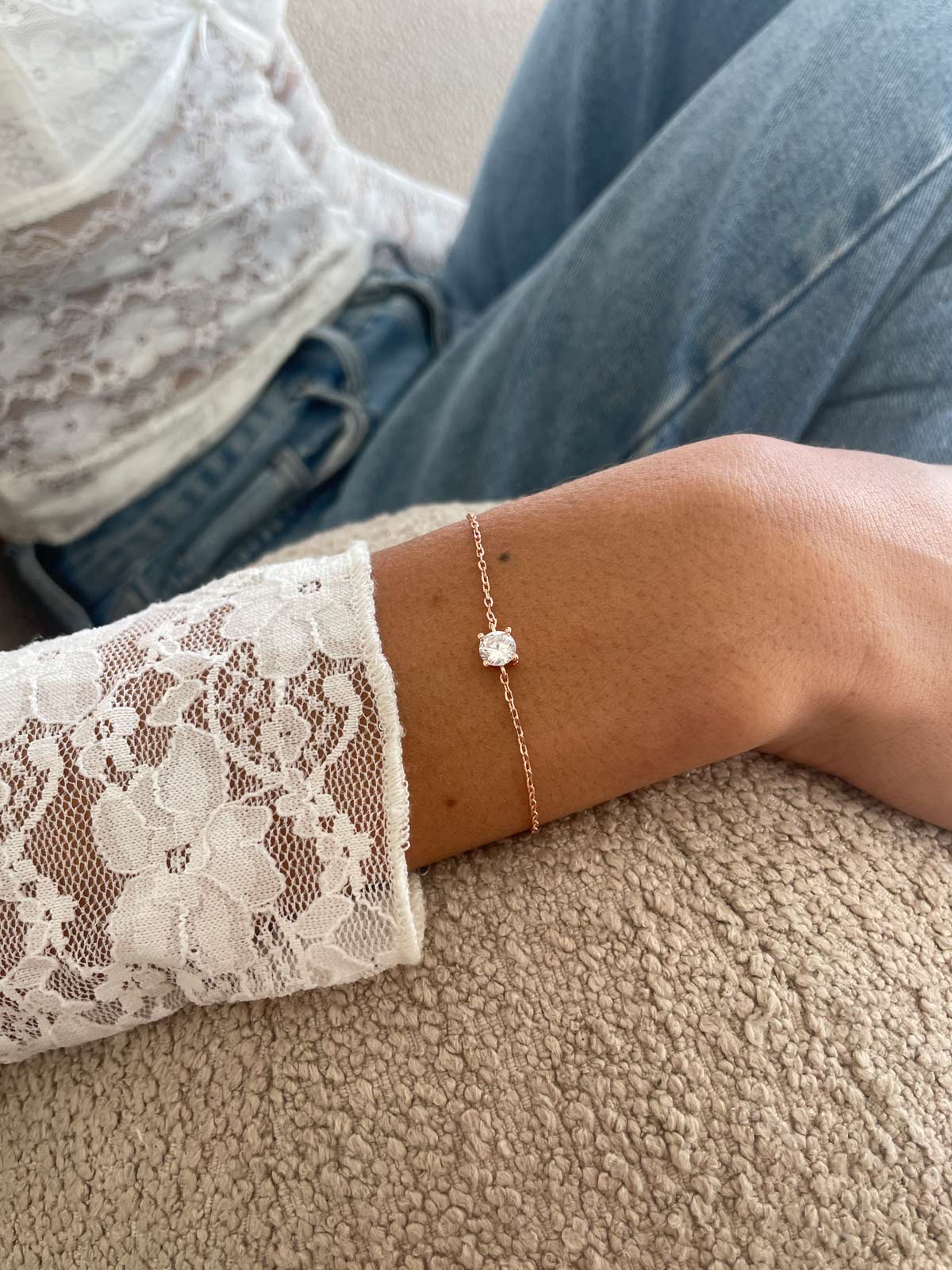 צמיד עדין סוליטר