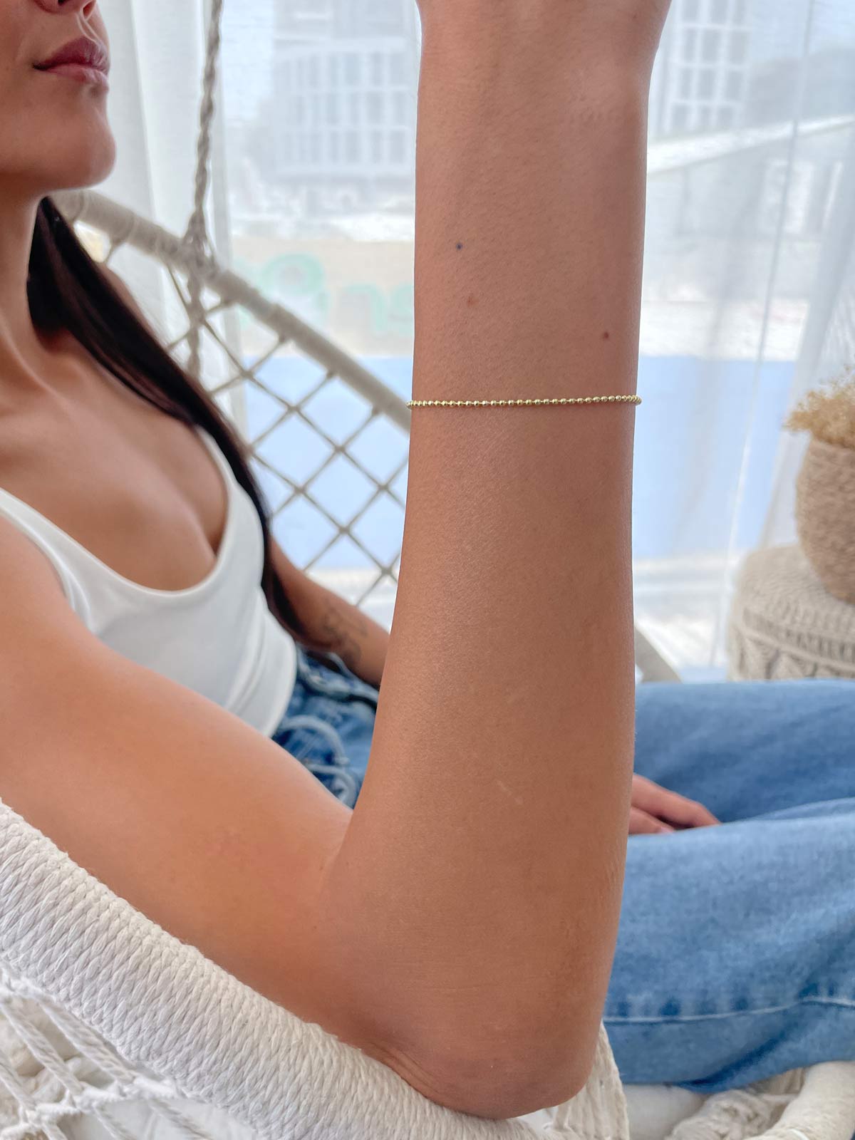 צמיד עדין חרוזים קטנים