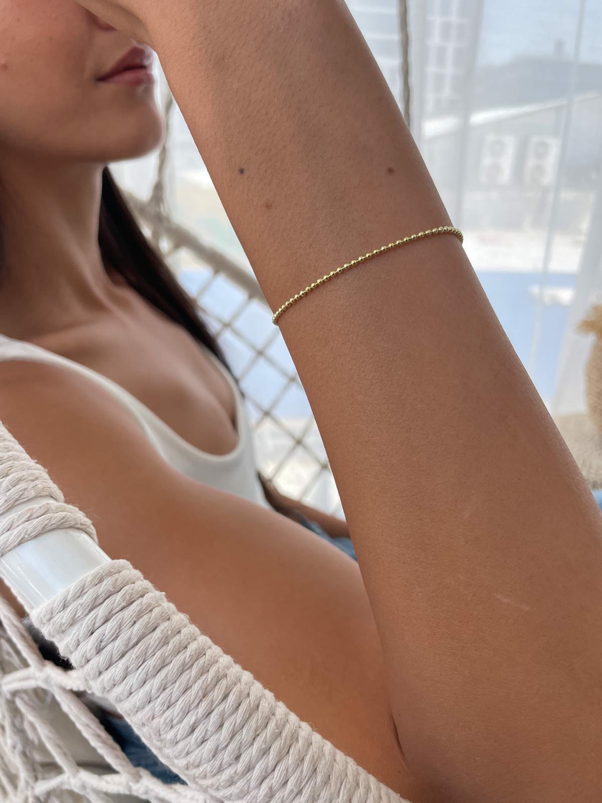 צמיד עדין חרוזים קטנים