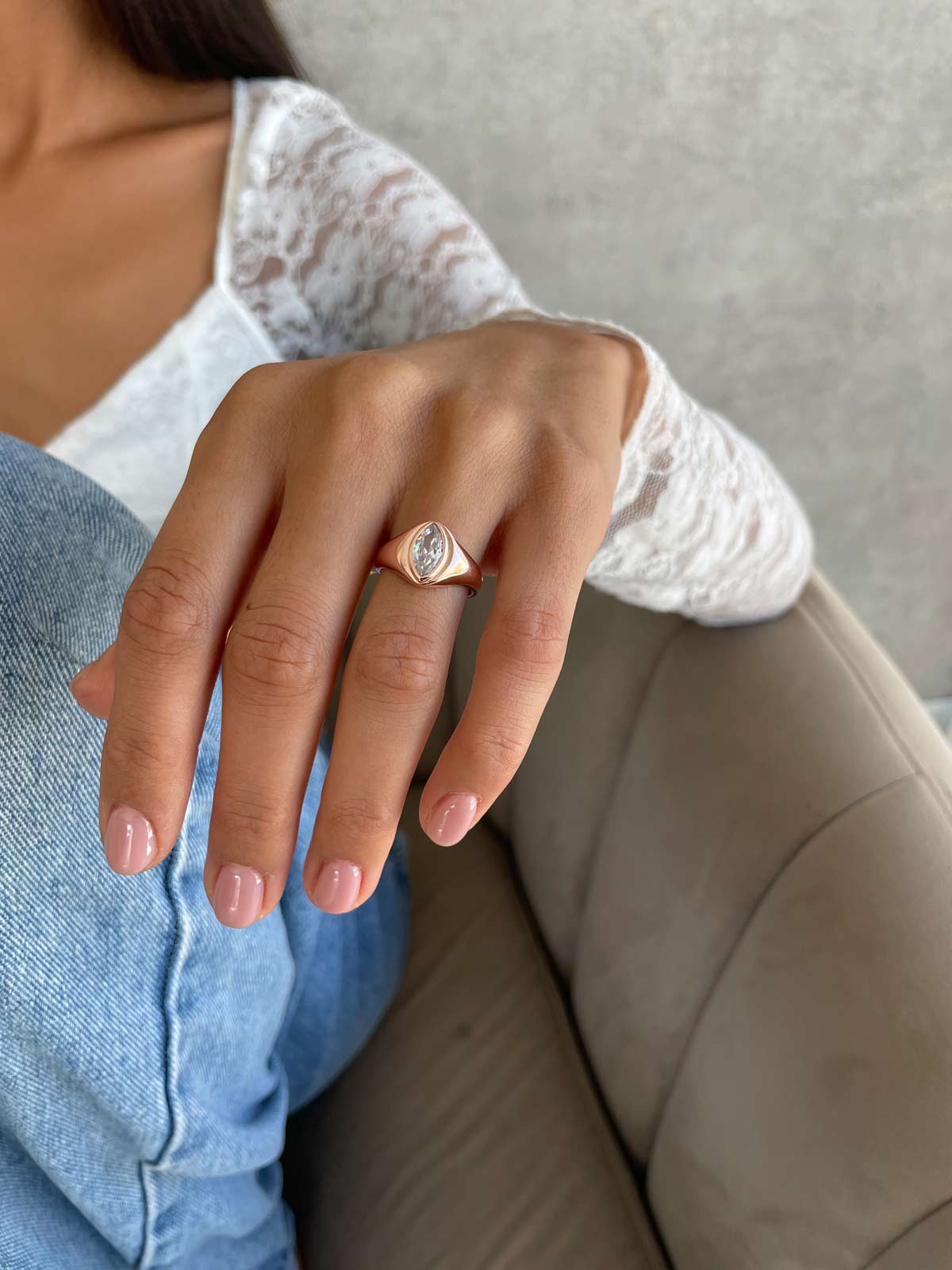 טבעת סוליטר מרקיזה