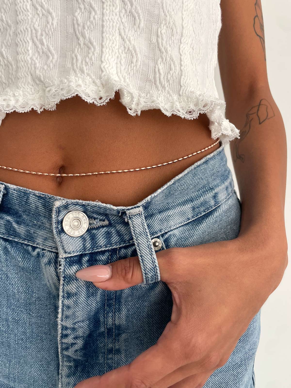 שרשרת חרוזים ארוכים ארוכה + בטן