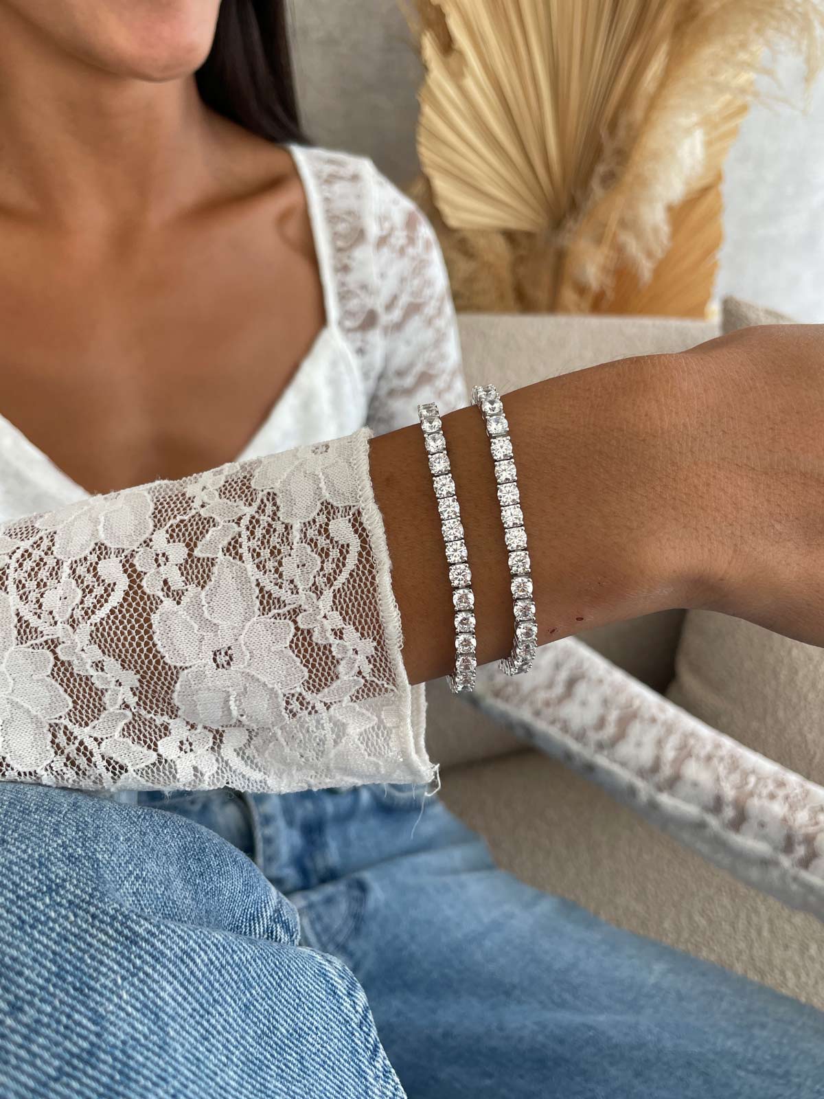 צמיד טניס קלאסי עבה