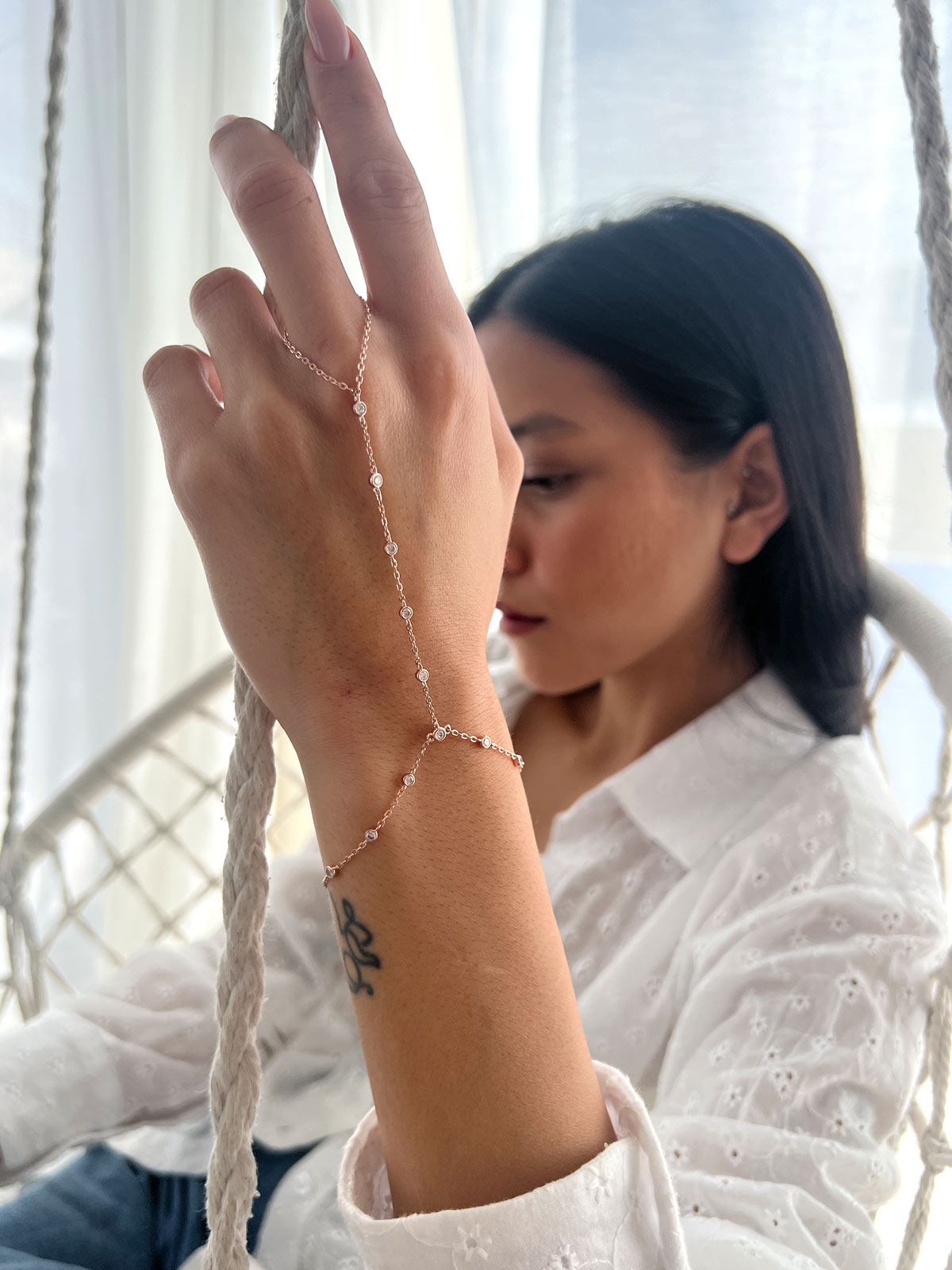 צמיד טבעת סוליטרים