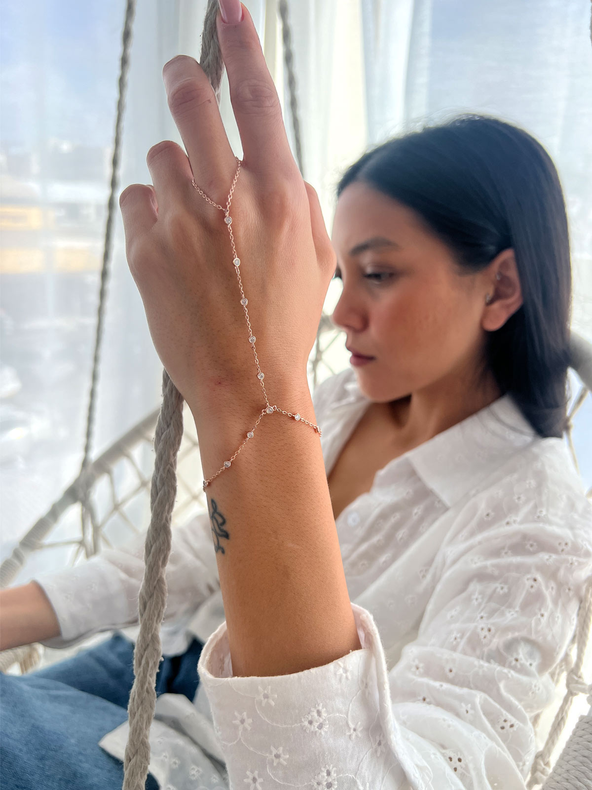 צמיד טבעת סוליטרים