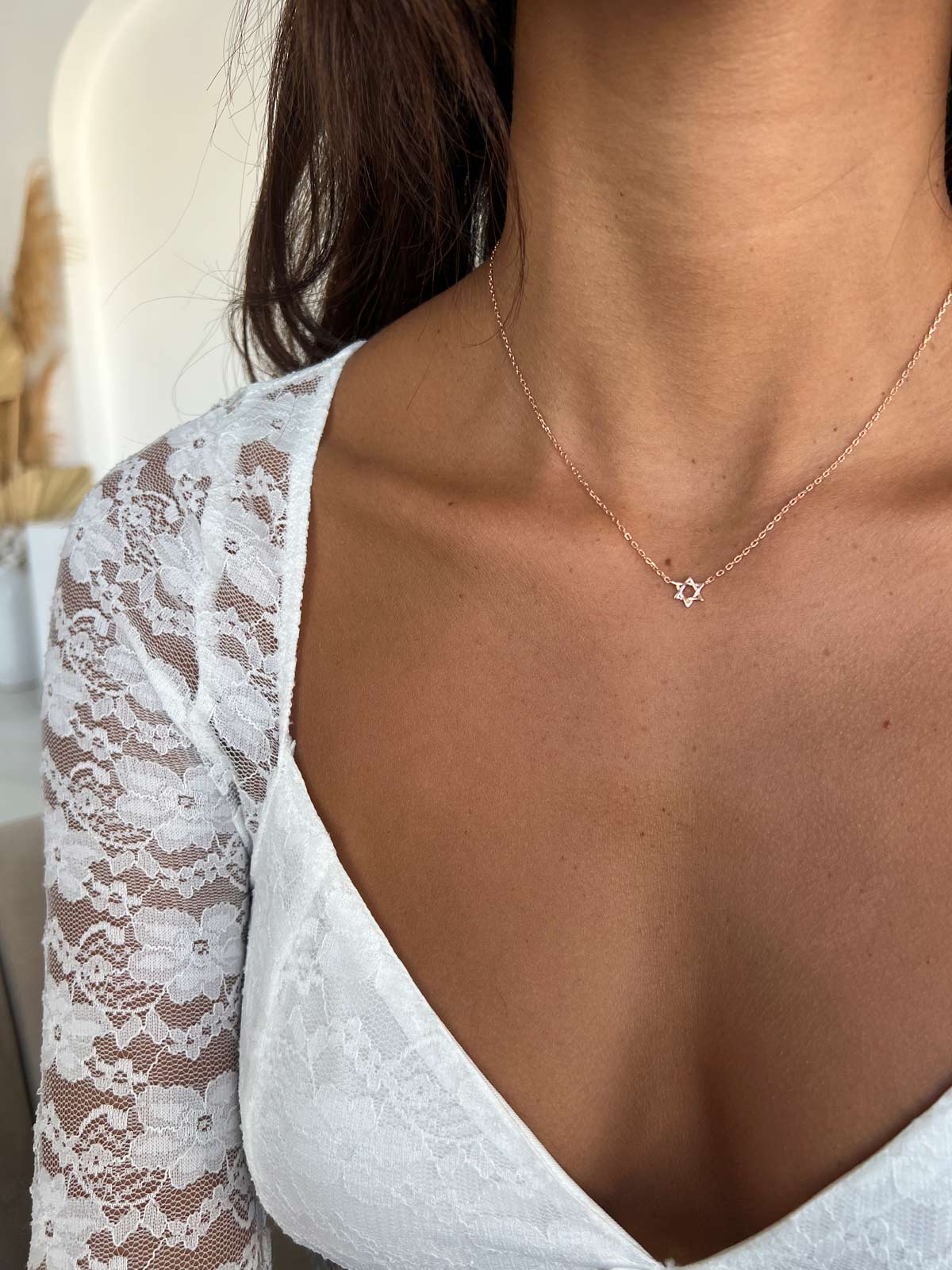 שרשרת מגן דוד חלק