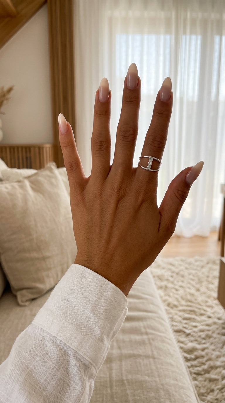 טבעת כפולה סוליטרים עגולים