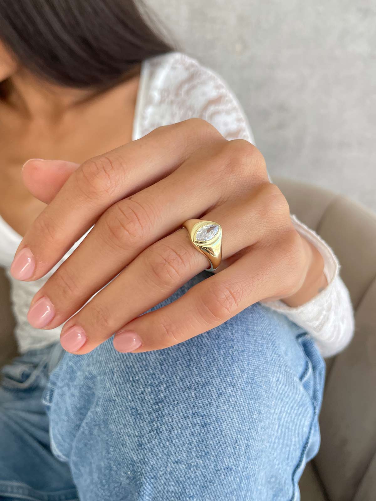 טבעת סוליטר מרקיזה