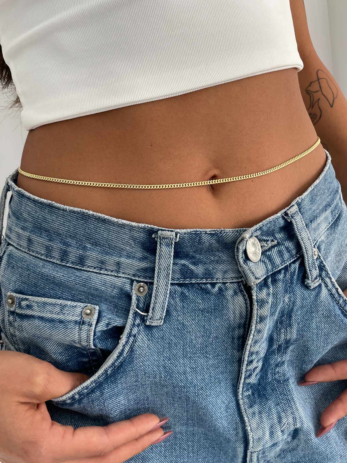 שרשרת חוליות ארוכה + בטן