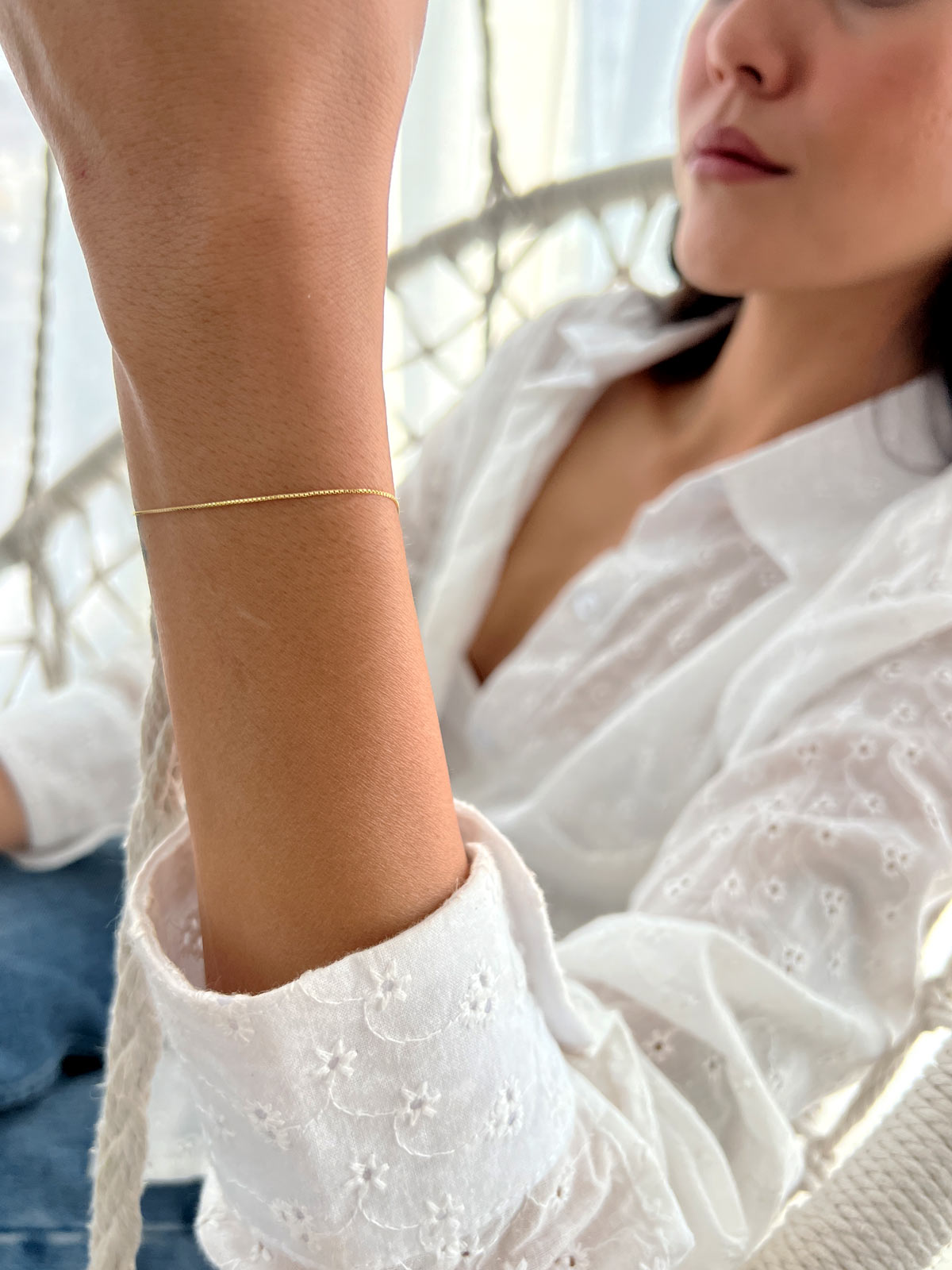 צמיד עדין שרשרת דקה