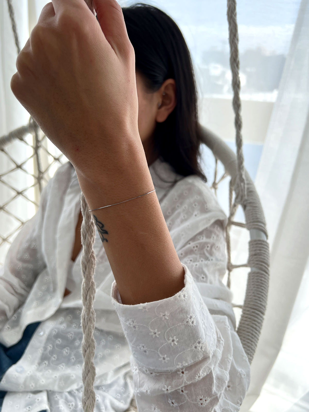 צמיד עדין שרשרת דקה